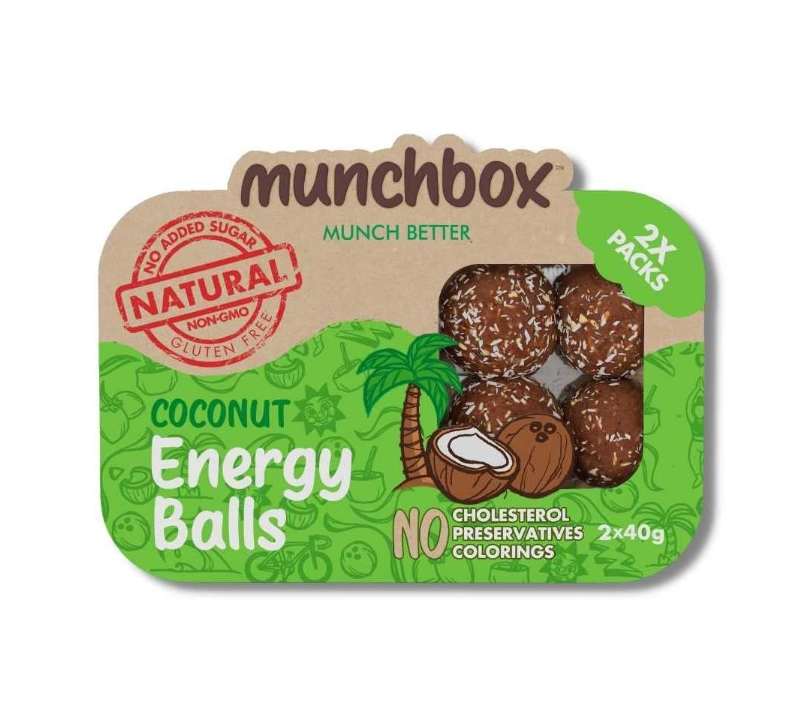 Munchbox Munchbox, Energy Balls Coconut, Pack of 2, 40 grams