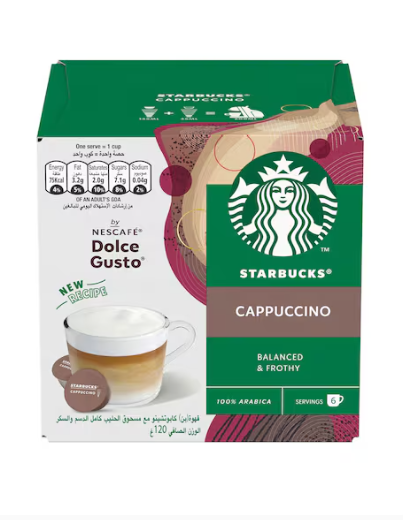 Starbucks Cappuccino By Nescafe Dolce Gusto Coffee 12 Pods
