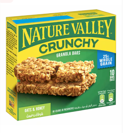 Nature Valley Crunchy Granola Bars Oats and Honey 21g Pack of 10