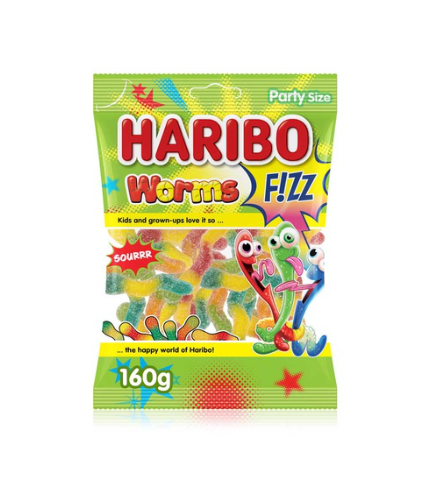 Haribo fizz worm 160g