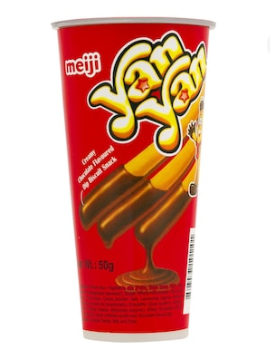 Meiji Yan Yan Chocolate Flavoured Dip Biscuit Snack, 50g