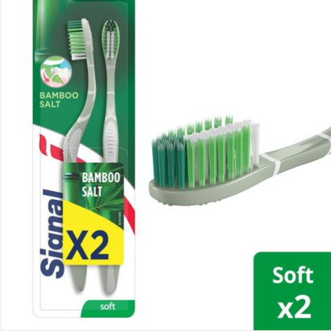 Signal Toothbrush Bamboo Salt Extra Soft x2