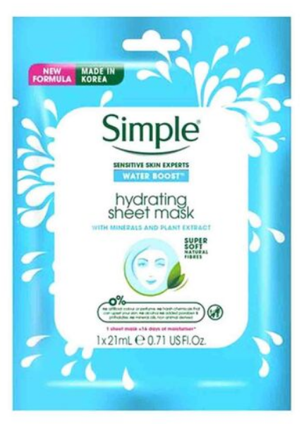 Simple Face Mask 5 Minute Rest Hydrogel 21ml