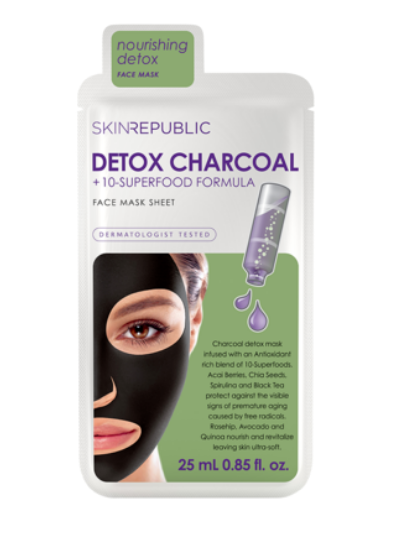 Skin Republic - Detox Charcoal+ Face Mask Sheet 25ML