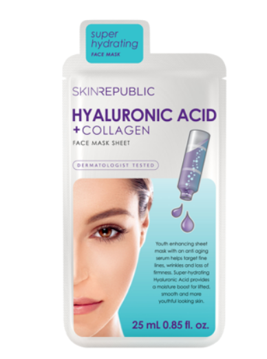 Skin Republic - Hyaluronic Acid + Collagen Face Mask Sheet 25ML - Pack of 3