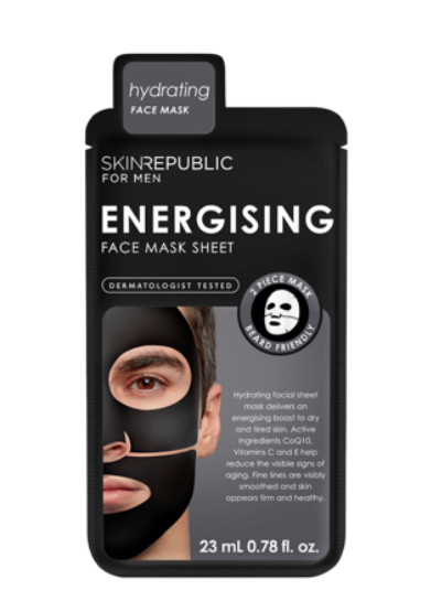 Skin Republic - Men\'s Energising Face Mask Sheet - Pack of 3