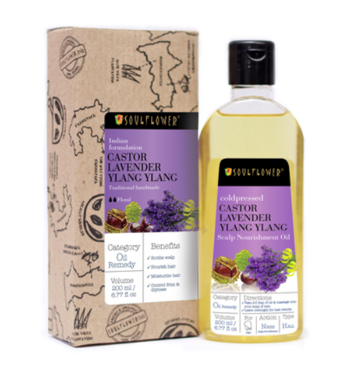 Soulflower Castor with Lavender And Ylang Ylang Oil Hair Nourishment Oil