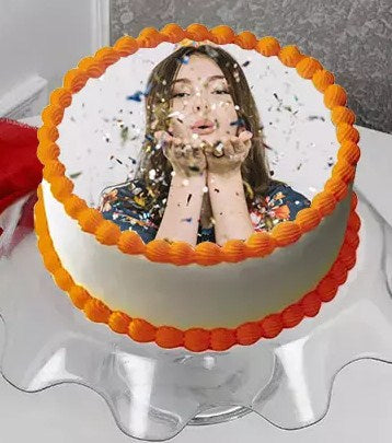 Sparkling Birthday Photo Cake- Truffle Half Kg