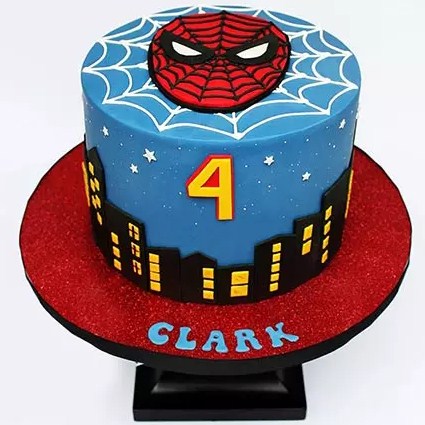 Spiderman Chocolate Birthday Cake