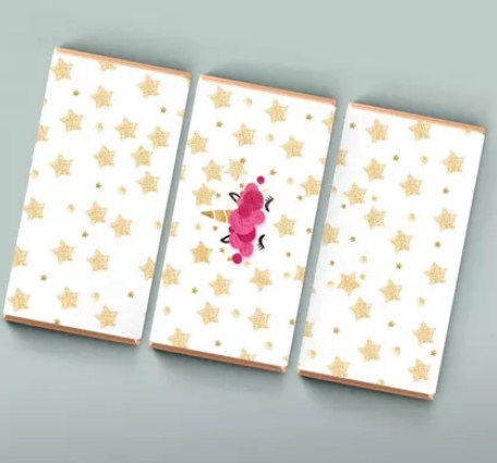 Stars and Unicorn Chocolate Bar