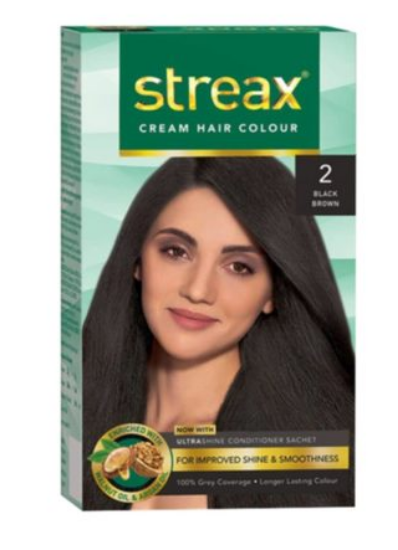 Streax Black Brown 2 Hair Color Cream 120ml