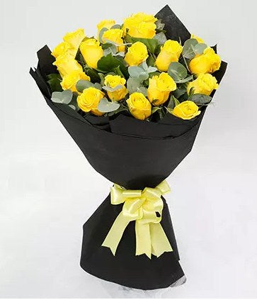 Sunshine 20 Yellow Roses Bouquet
