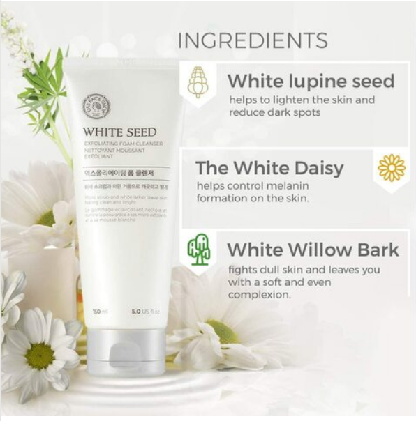 The Face Shop White Seed Exfoliating Cleansing Foam, 150 ml