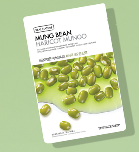 TheFaceShop Real Nature Mung Bean Face Mask(Gz) 20g