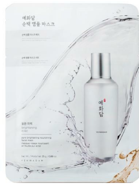 TheFaceShop Yehwadam Pure Brightening Nourishing Facial Mask 25g Mask Sheet + 4 Essenc