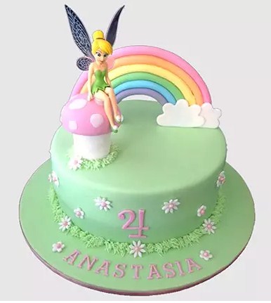 Tinker Bell Fondant Chocolate Cake