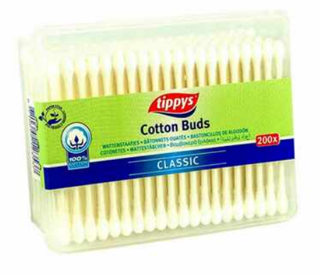 Tippy\'s Earbuds Round Box 200 Pieces
