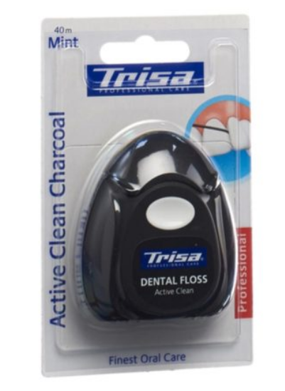 Trisa Dental Floss Active Clean Charcoal