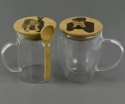 Two Personalised Glass Mugs