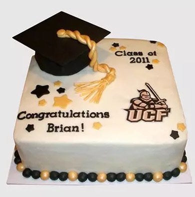 UCF Graduation Chocolate Cake