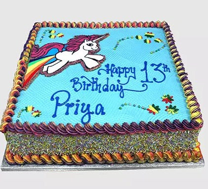 Unicorn Rainbow Chocolate Cake