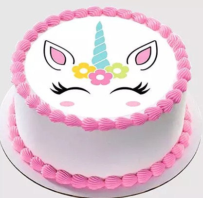 Unicorn Smiling Chocolate Cake