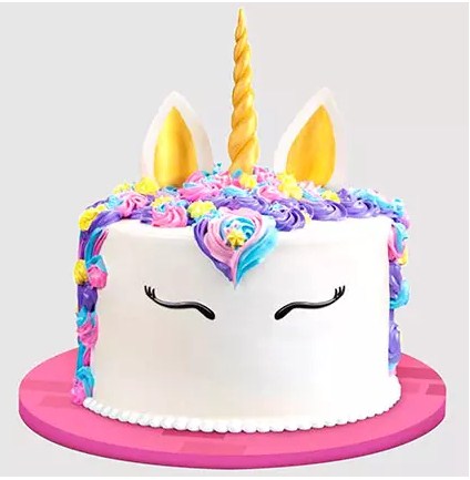 Unicorn Theme Chocolate Cake