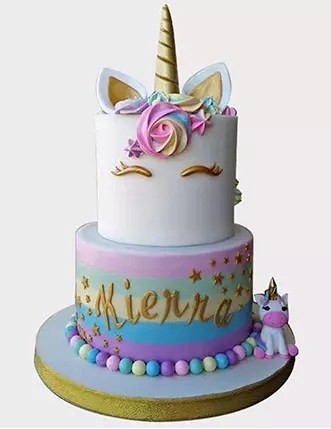 Unicorn Themed Chocolate Cake