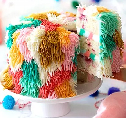 Vanilla Buttercream Shag Cake