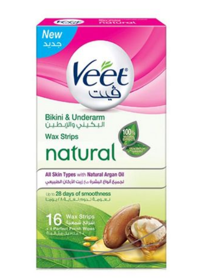 Veet Bikini and Underarm Wax Strips 16 Strips