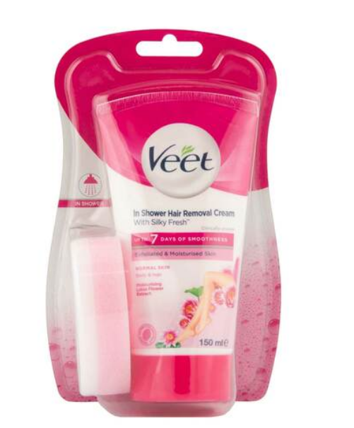Veet In Shower Silk And Fresh Hair Removal Cream 150ml