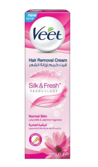 Veet Lotus Milk and Jasmine Fragrance Hair Removal Cream for Normal Skin 100g