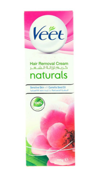 Veet Naturals Sensitive Skin with Camelia Seed Oil Hair Removal Cream 100g
