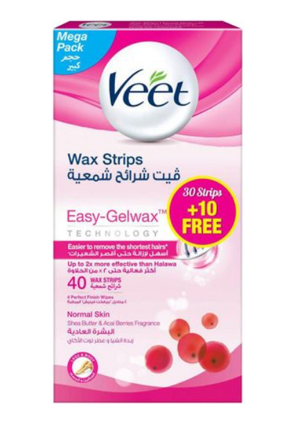 Veet Normal Skin Hair Removal Cold Wax Strips Pack Of 40