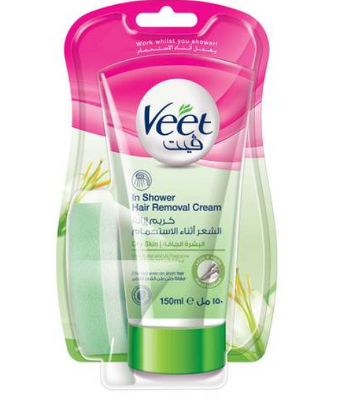 Veet Shea Butter & Lily Fragrance in Shower Hair Removal Cream 150ml