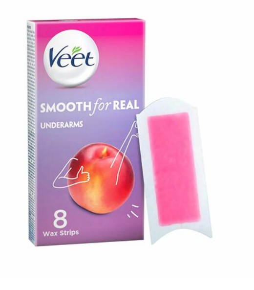 Veet Smooth Real Underarm Wax Strips 8 Count