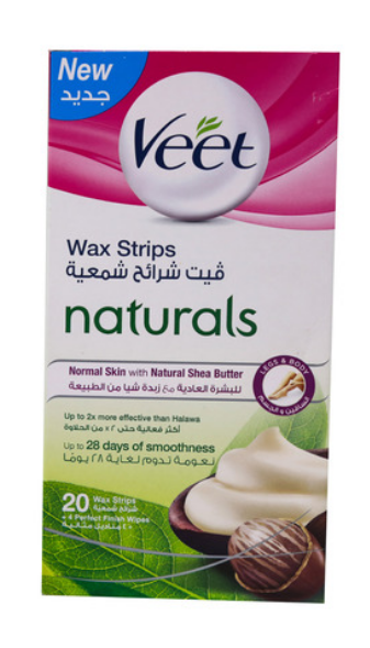 Veet Wax Strips Naturals Strips 20 Strips