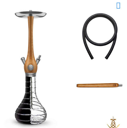 WOOKAH HOOKAH OAK AND STRIPED BLACK