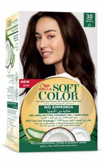 Wella Soft Color Hair Color Kit 30 Dark Brown