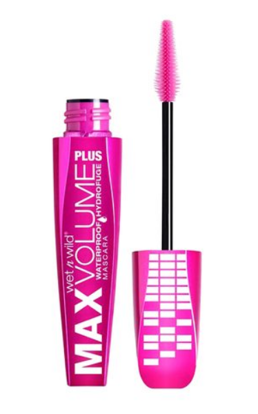 Wet N Wild Max Volume Plus Waterproof Mascara - 1411 Amp D Black, 8ml