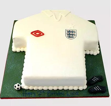 White Football Jersey Chocolate Cake
