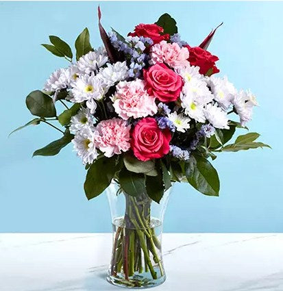 White and Pink Flower Vase