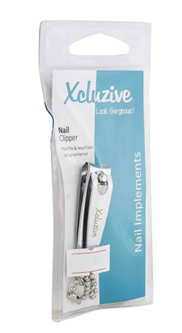 Xcluzive Nail Clippers with Key Ring and File - Silver