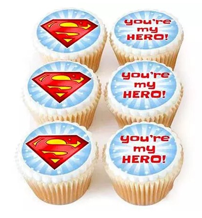 You Are My Hero Cupcakes