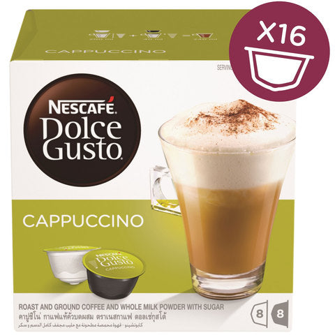 Nescafe Dolce Gusto Cappuccino Coffee Capsules Pack of 16 Capsules