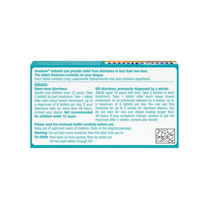 Imodium Instants 2mg Tab 6's