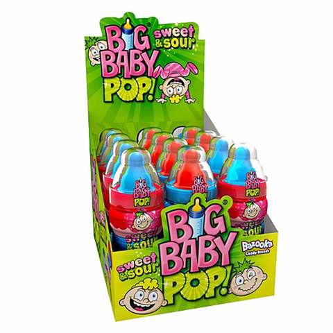 Bazooka Big Baby Pop Sweet And Sour Lollipop 36g