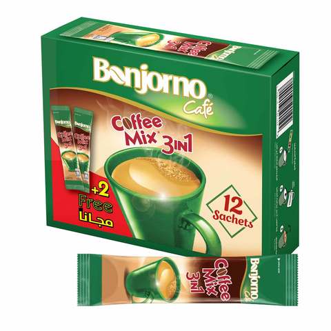 Bonjorno Café Coffee Mix 3 in 1 12 Sticks