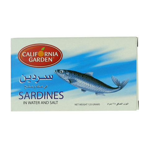 California garden Sardines in Water & Salt 125g