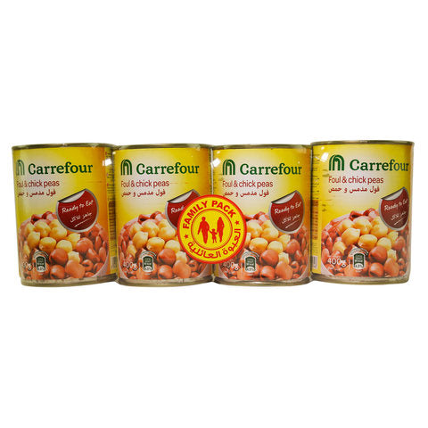 Carrefour Foul & Chick Peas 400gx4